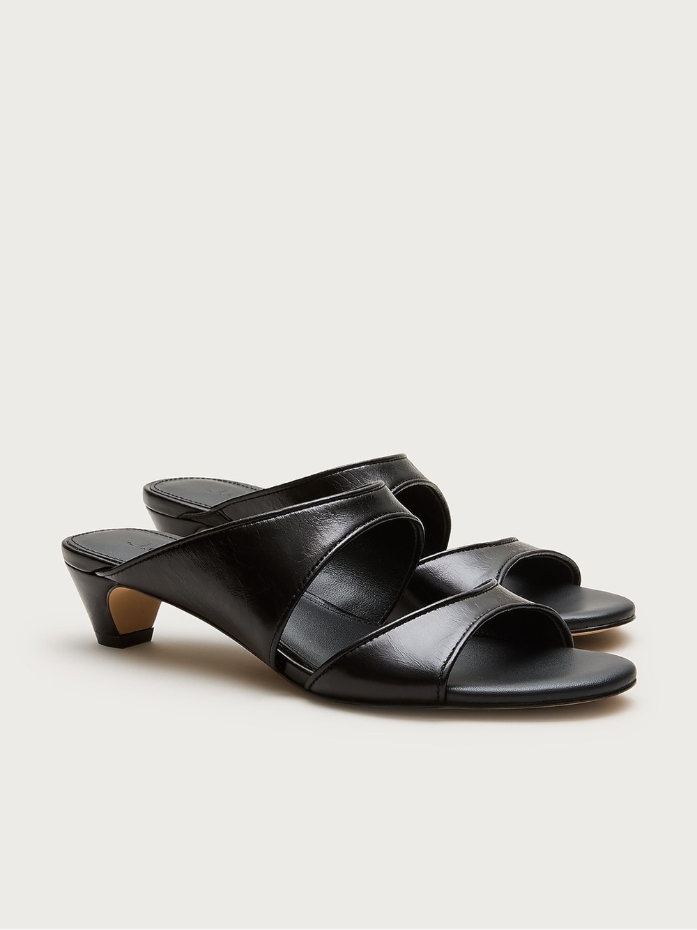 J Crew Double-strap kitten heels in Italian leather CR927